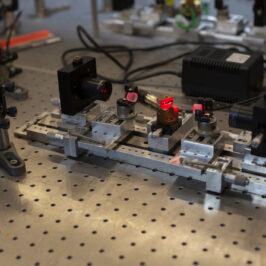 Laser filtering experiment in a laser lab